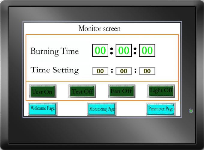 Equipamento de teste de aço inoxidável da queimadura e da ejeção da bateria com tela táctil 0 do PLC