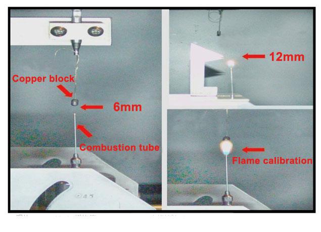 Agulha elétrica do controle - equipamento de teste da chama para o respiradouro de ar 0 da operação do botão de testes da inflamabilidade